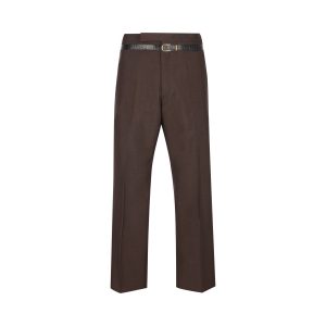 Pantaloni realizzati in mohair e seta.