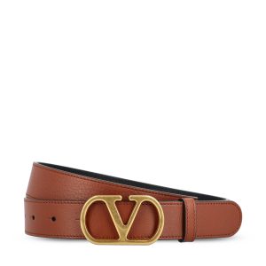 Cintura VLogo Signature in vitello lucido.