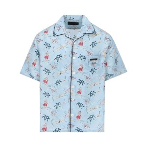 Camicia in misto viscosa e seta.