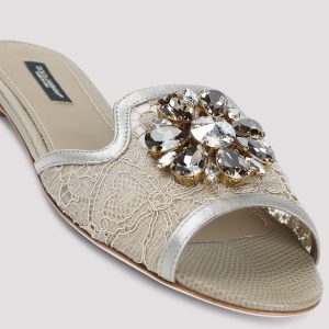 Dolce & Gabbana Lace Flat Sandals