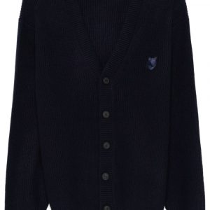 CARDIGAN FOX HEAD IN LANA