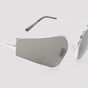 Rick Owens Prong Silver Sunglasses
