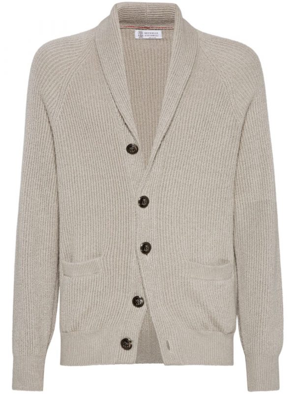 CARDIGAN SCOLLO V IN COTONE