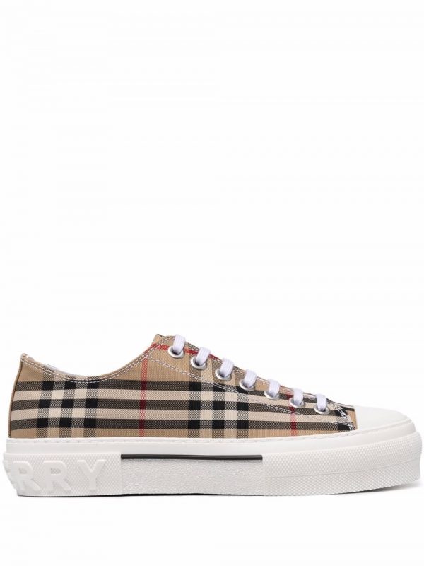 SNEAKER CHECK IN COTONE
