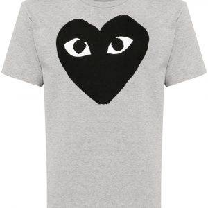 T-SHIRT BLACK HEART IN COTONE