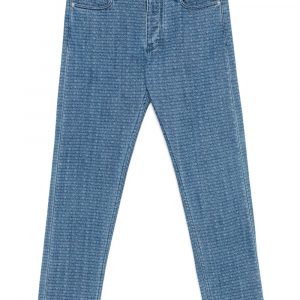 JEANS DENIM CON LOGO ALLOVER