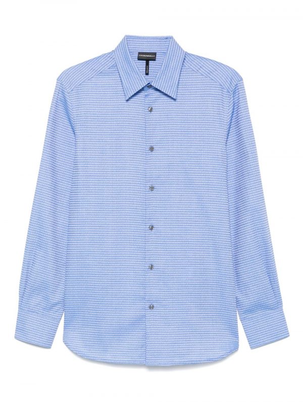 CAMICIA IN COTONE CON LOGO ALLOVER