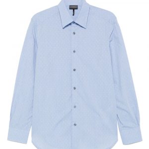 CAMICIA IN COTONE CON LOGO ALLOVER