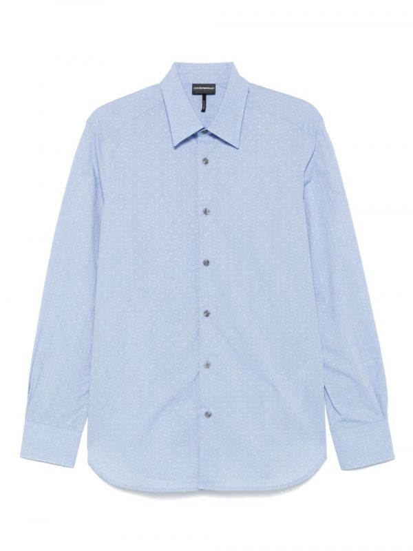 CAMICIA IN COTONE CON LOGO ALLOVER