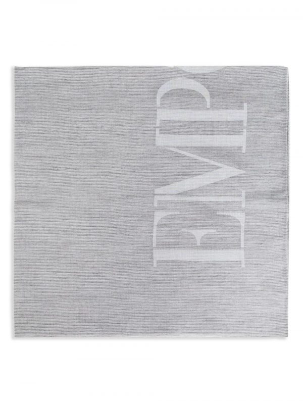 SCIARPA IN MISTO COTONE CON LOGO