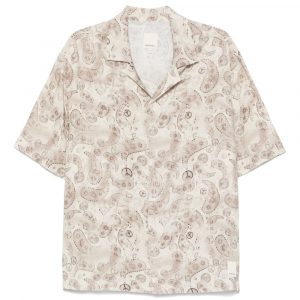CAMICIA STAMPATA IN MISTO LINO