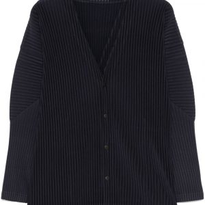CARDIGAN SCOLLO V PLISSÉ