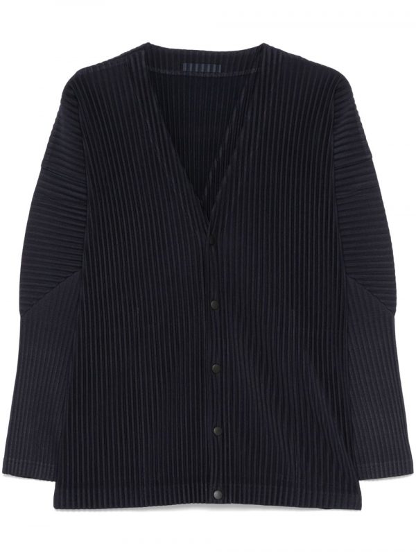 CARDIGAN SCOLLO V PLISSÉ