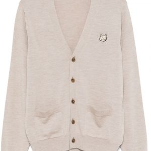 CARDIGAN BOLD FOX HEAD IN LANA