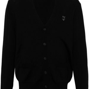 CARDIGAN BOLD FOX HEAD IN LANA