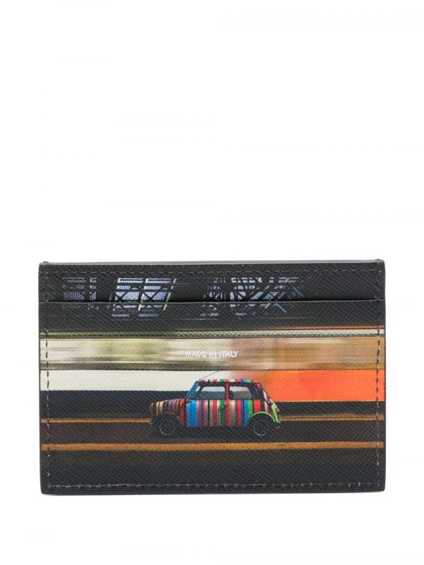 PORTA CARTE IN PELLE STAMPATO