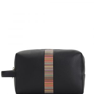 BEAUTY-CASE SIGNATURE STRIPE IN PELLE