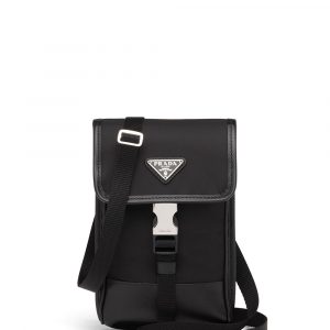PORTA SMARTPHONE IN RE-NYLON E PELLE