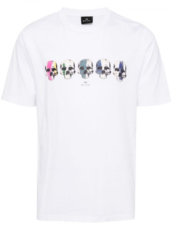 T-SHIRT MULTI SKULL IN COTONE