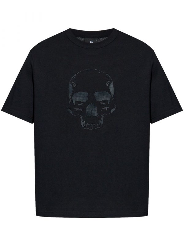 T-SHIRT SKULL IN COTONE