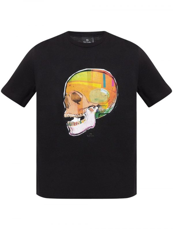 T-SHIRT SKULL IN COTONE