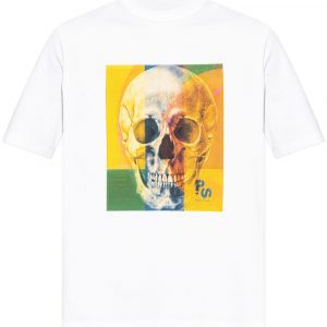T-SHIRT SKULL SQUARE IN COTONE