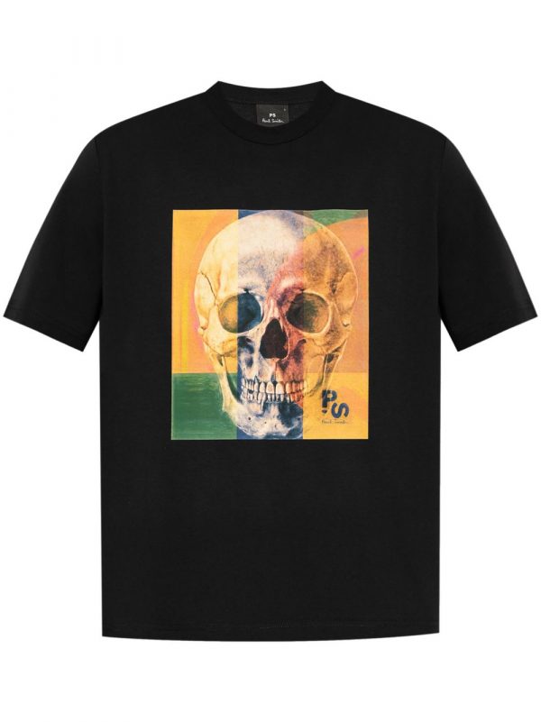 T-SHIRT SKULL SQUARE IN COTONE