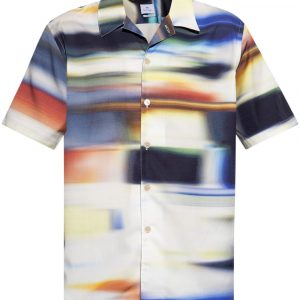 CAMICIA STAMPATA IN MISTO COTONE