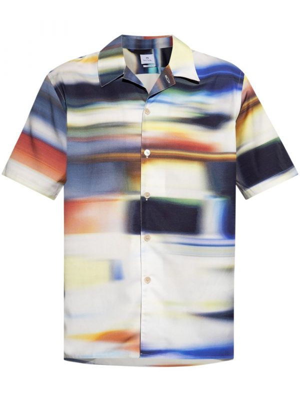 CAMICIA STAMPATA IN MISTO COTONE