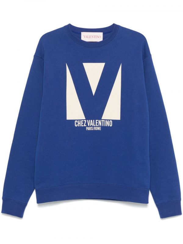 FELPA CHEZ VALENTINO IN COTONE