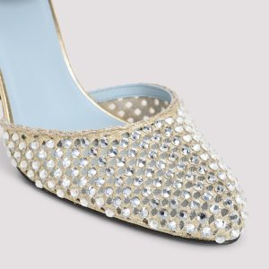 Valentino Garavani Ankle Strap Foliage Pumps