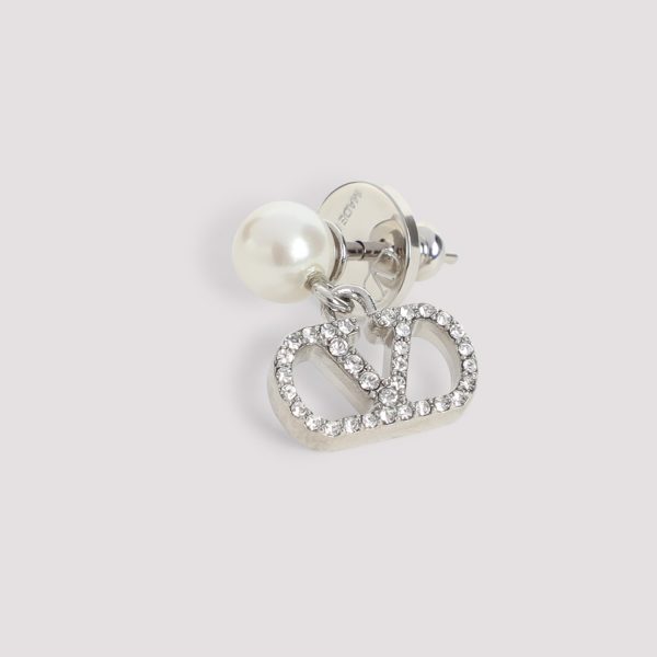 Valentino Garavani V Logo Signature Pearl Earrings