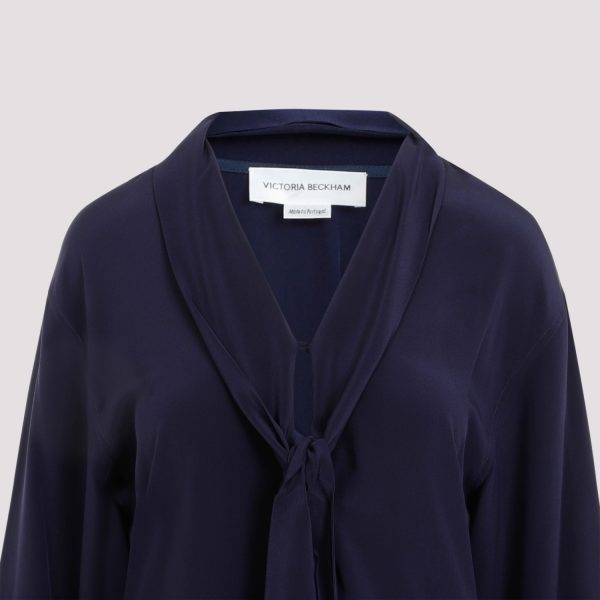 Victoria Beckham V-Neck Scarf Blouse