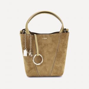 Borsa a Mano Spin in pelle scamosciata