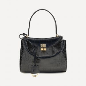 Borsa a Spalla Rodeo in pelle stampa coccodrillo