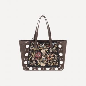 Borsa Tote Nellcote con ricamo floreale
