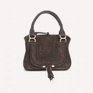 Borsa a Spalla Marcie piccola in pelle scamosciata