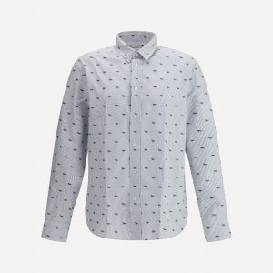 Camicia a righe con iconica volpe