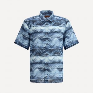 Camicia a maniche corte fantasia ZigZag