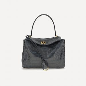 Borsa a Spalla Rodeo in pelle stampa coccodrillo