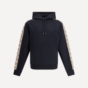 Felpa con Cappuccio con finiture Check