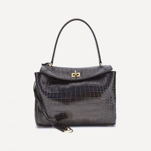 Borsa a Spalla Rodeo in pelle stampa coccodrillo