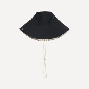 Cappello a Secchiello in gabardine con tesa Check