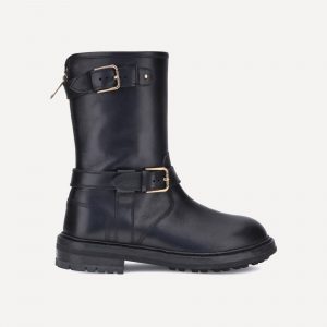 Stivaletti in pelle con cerniera