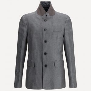 Blazer in misto lino e lana