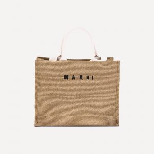 Borsa Tote effetto rafia