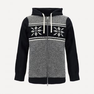 Felpa con Cappuccio in cotone e lana