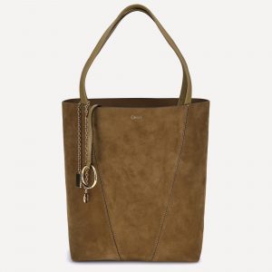 Borsa Tote in Spin in pelle scamosciata
