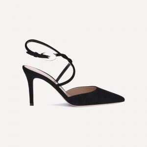 Décolleté in pelle scamosciata