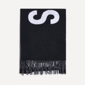 Sciarpa in lana con frange